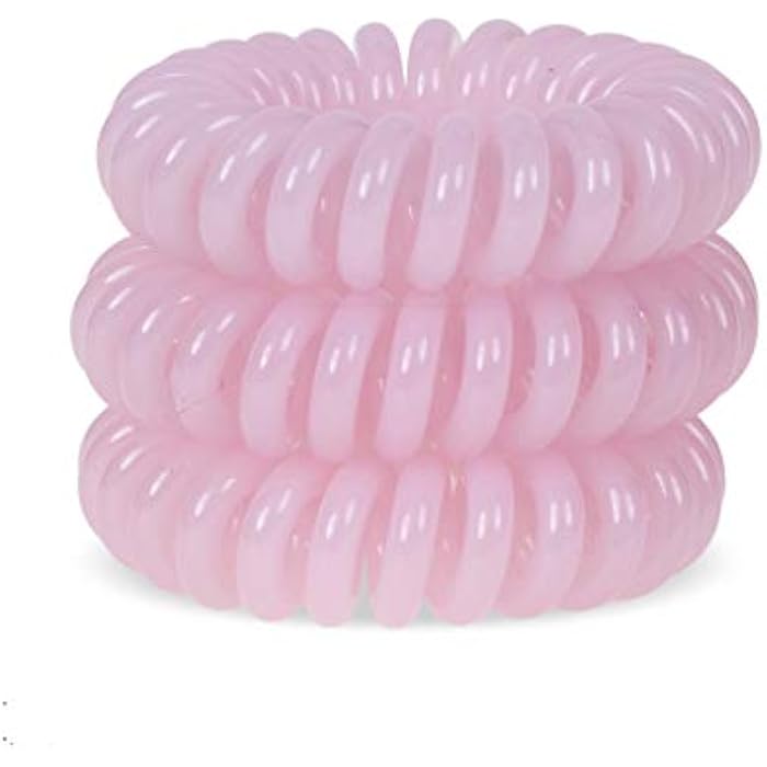 Spirabobble - Baby Pink Solid, Box of 3 Hair Bobbles - Hair Accessories for Women, Durable Hair Ties, Spiral Ring for Ponytails - Suitable for All Hair Types - Image 1